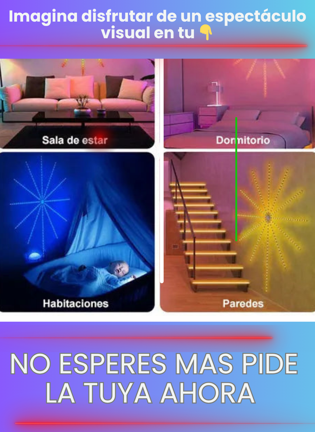 🌈LUCES LED STAR PRO🎆