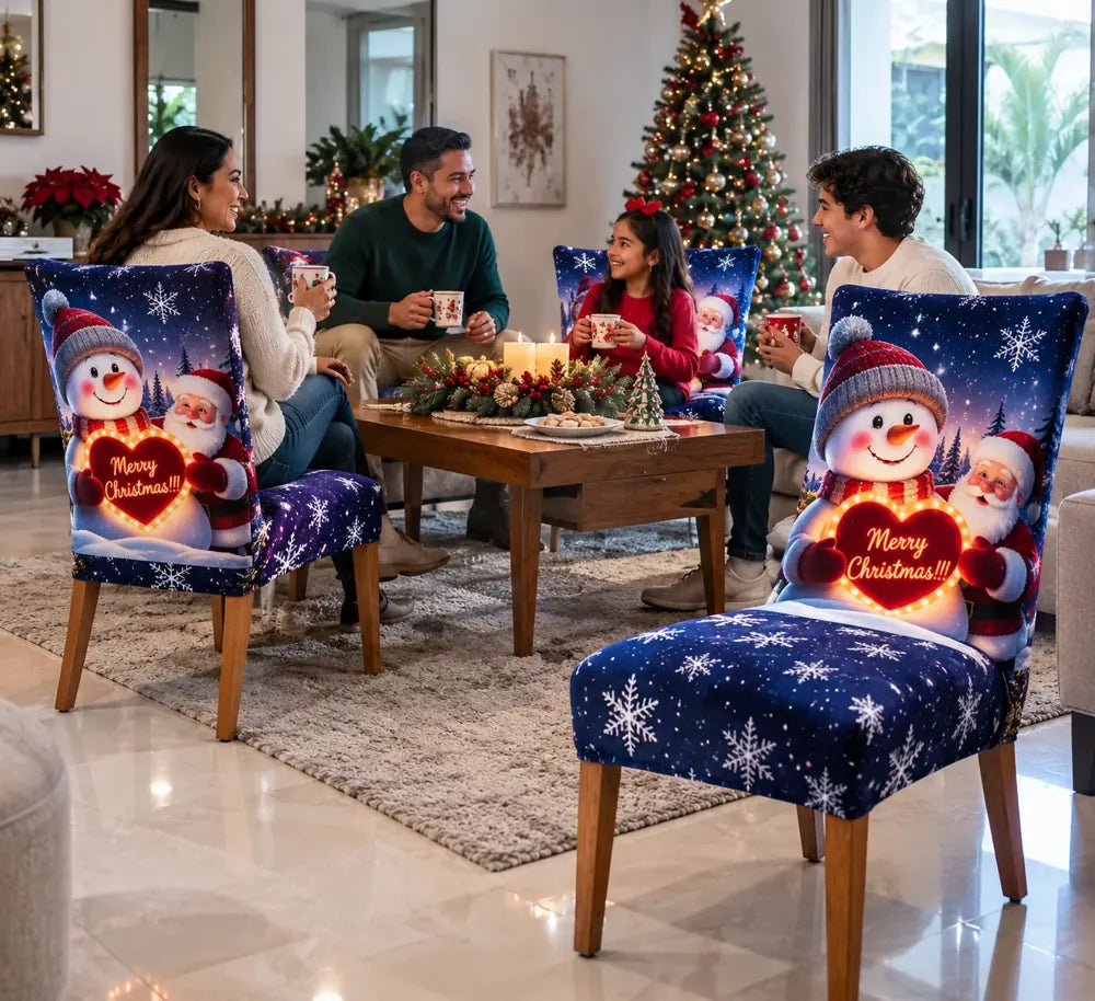Imagen de ambientación de la fuente: reunión familiar con fundas navideñas