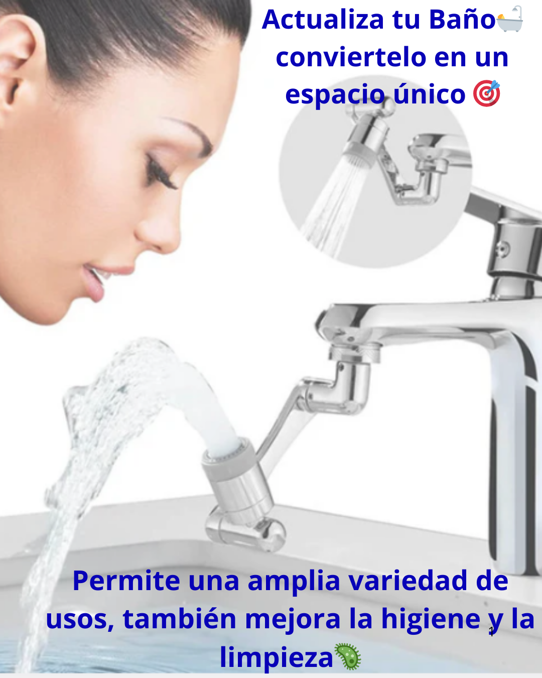 Grifo giratoria para una limpieza fácil🫧