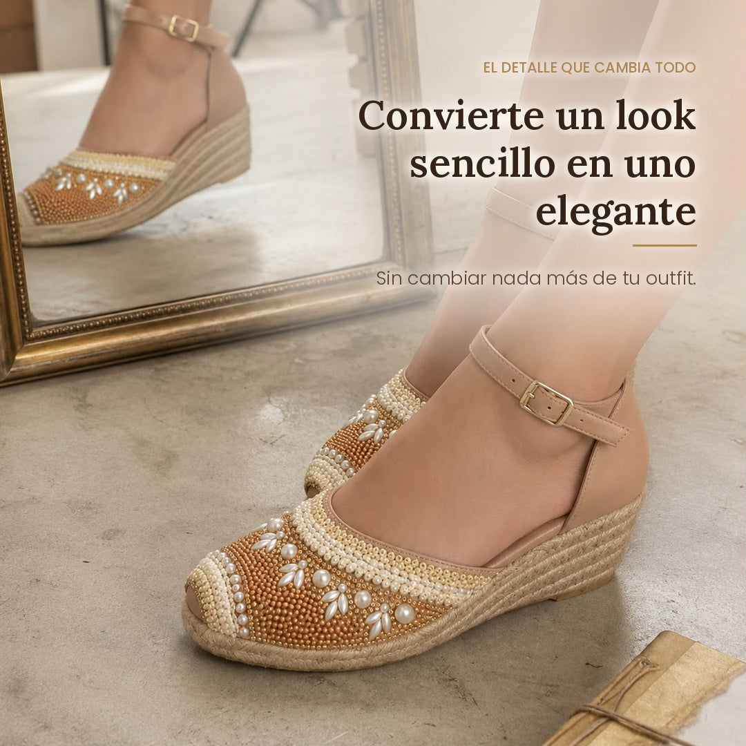 👡SANDALIAS PERLA JOYA ARTESANAL💎