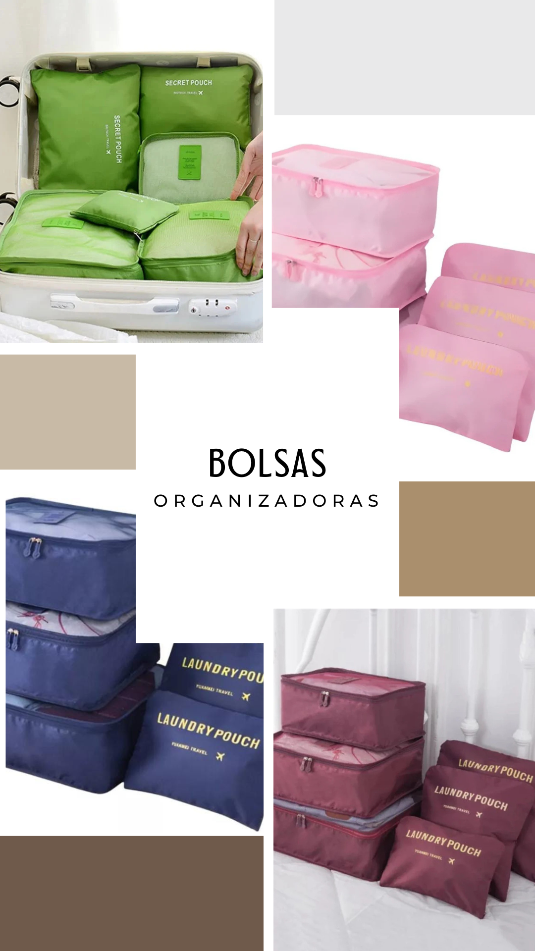 🔥SET X6 BOLSAS ORGANIZADORAS😍