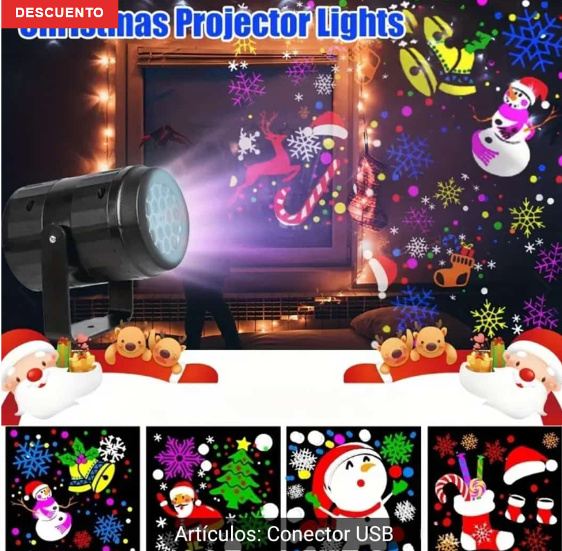PROYECTOR DE LUCES NAVIDEÑAS🎄🎅