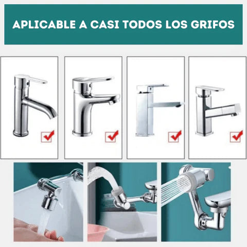 Grifo giratoria para una limpieza fácil🫧
