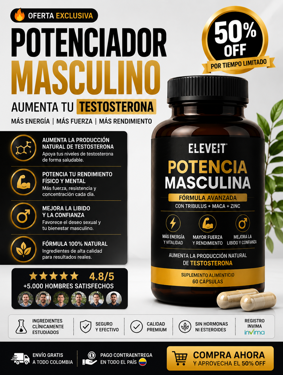 ⚡ELEVEIT Potencia Masculina | Lleva tu Vitalidad al Siguiente Nivel✅