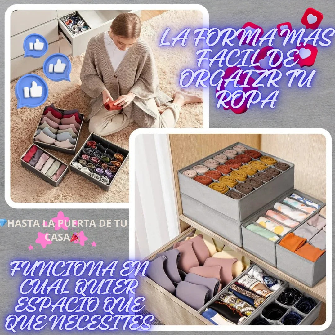ORGANIZA TU ROPA INTERIOR👙CON EL SET X4 PIEZAS🤩