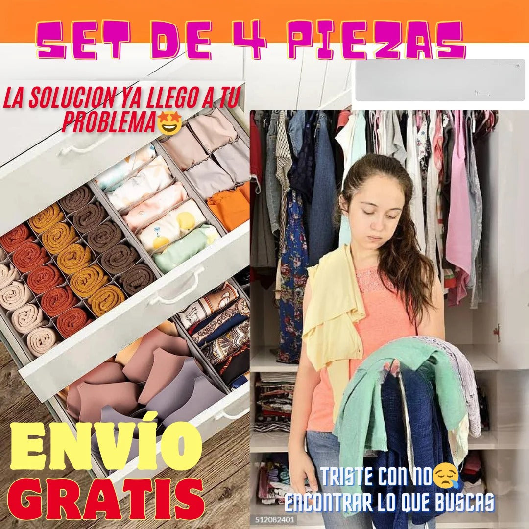 ORGANIZA TU ROPA INTERIOR👙CON EL SET X4 PIEZAS🤩