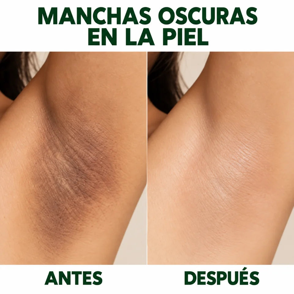 Comparación ilustrativa de la piel de las axilas