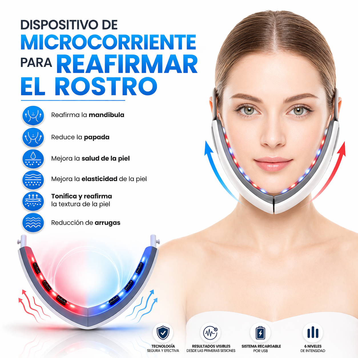 💎Masajeador fasial DERMALITF 6 EN 1🚨