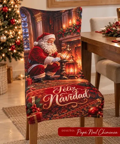 Diseño Papá Noel junto a la chimenea